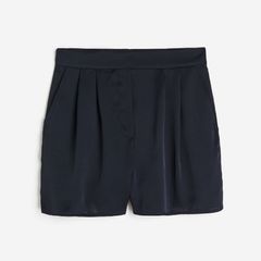 Navy Satin Shorts (New)