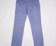 Meyer Rio Light Blue Cotton Straight Fit Chino Trousers W36 L31