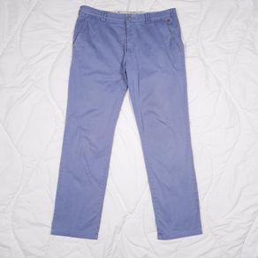 Meyer Rio Light Blue Cotton Straight Fit Chino Trousers W36 L31