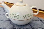 Vintage Royal Tara Trellis Shamrock One Person Teapot and Cup