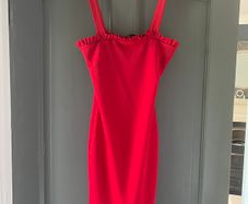 PRETTYLITTLETHING red mini bodycon dress size 6