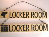 Rustic Wooden Wood Handmade stable locker room door hanging sign plaque