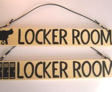 Rustic Wooden Wood Handmade stable locker room door hanging sign plaque