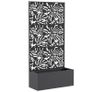 Planter with Trellis, Flower Box, with Privacy Screen, for Climbing Plants, Metal, 90 x 37.5 x 180 cm, black Image 5