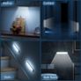Under Cabinet Kitchen Lights Cupboard - LED Motion Sensor Light Indoor - 1100mAh Rechargeable Battery Operated - Wardrobe Strip Lighting Magnetic Stick Wireless USB Powered Shelf Stairs Counter Closet Image 7