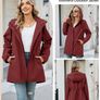Brand New Women's Lightweight Transitional Softshell Coat Hooded Windbreaker Parka Image 2