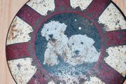 Vintage English candy tin box with 2 Scottie dogs