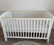 Boori Alice White Cot Bed & John Lewis Mattress
