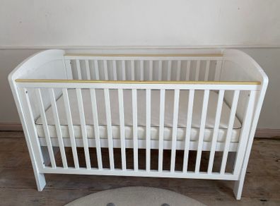 Boori Alice White Cot Bed & John Lewis Mattress