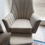 Tutti Bambini Ava Rocking Chair with Footstool Stone Image 2