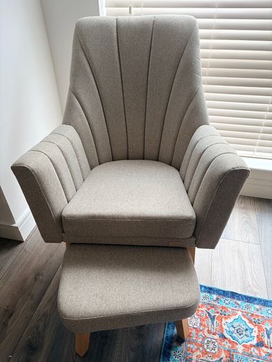 Tutti Bambini Ava Rocking Chair with Footstool Stone