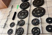Ultimate Gym Olympic Bars And Weights Set!!