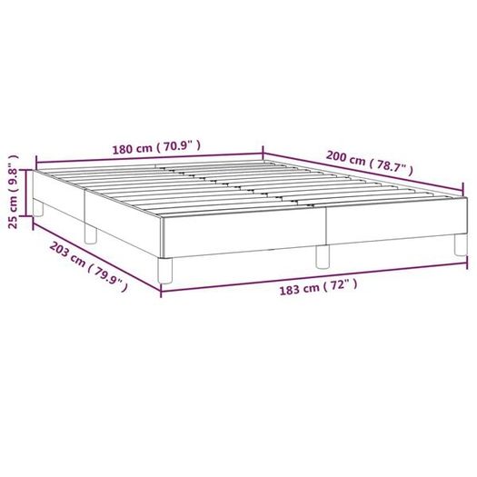 Bed Frame without Mattress Black 180x200 cm Super King Super King Velvet