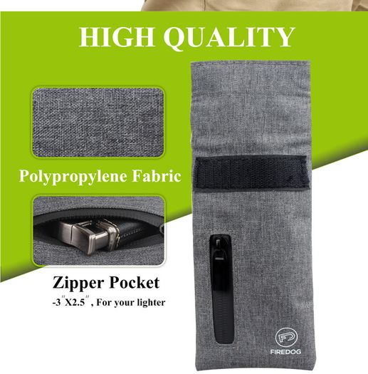 Odour Smell Proof Tobacco Pouch Carbon Lined 2 for 15