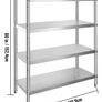 BRAND NEW Commercial Storage Shelf Warehouse Rack Stainless Steel 4-Tier 5-Tier for Kitchen Living Room Garage Storing Kitchenware Image 2