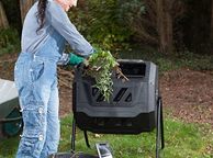 main image for ad Drum Composter 160 Litre Rotatable Compost Garden Composter Drum Composter  Rotatable Compost