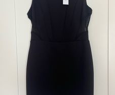 Karen Millen Brand New Black Scuba Mesh Panelled Dress