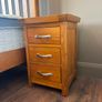 Solid oak king size bed and matching lockers Image 8