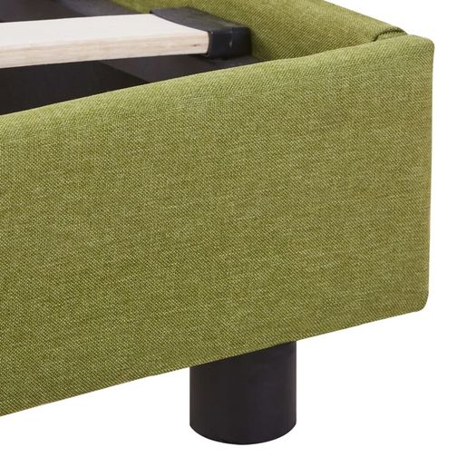 Bed Frame Green Fabric 120x190 cm