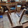 Hand made chestnut stool Image 2