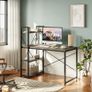 Computer Desk with Storage Shelves Writing Desk with Shelves 120CM Reversible Computer Desk with Bookshelf for Home Office Small Space MULTIPLE COLOURS AVAILABLE (FREE POSTAGE) Image 7