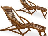 Adirondack recliner  made of acacia hardwood with footrest