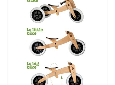Wishbone Original 3-in-1 Balance Bike Wooden (Space) RRP 550