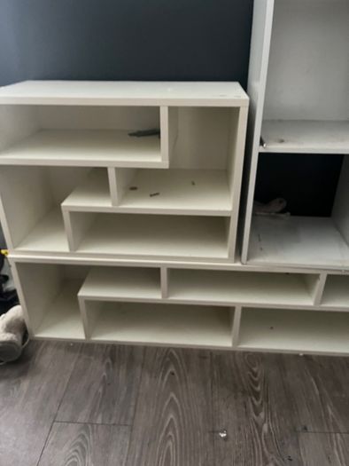 Different  shaped Shelving units