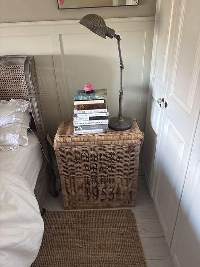 Cobblers wharf basket and old reading lamp