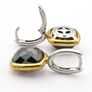 Y2k Italian Designer Sterling Silver Ti Sento Milano Faceted Crystal Earrings Image 6