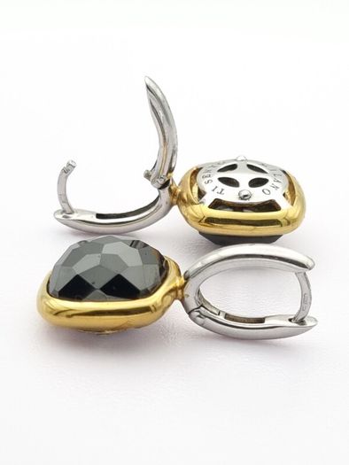 Y2k Italian Designer Sterling Silver Ti Sento Milano Faceted Crystal Earrings