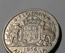 Australia Silver Florin 1956