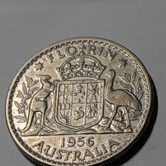 Australia Silver Florin 1956
