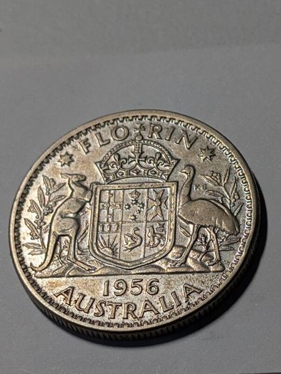 Australia Silver Florin 1956