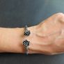 925 Sterling Silver Floral Desing Women's Bracelet Image 3