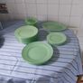 Early Pyrex set , vintage green glass, Jadite , Jade Image 8