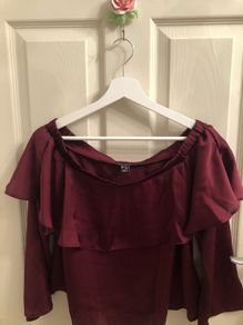 Women's New Look Maroon Blouse