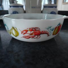 Vintage JAJ Pyrex 'Lobster' Casserole Dish retro 1960s