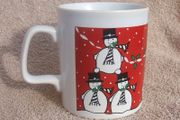 A vintage Christmas mug by Kilncraft (early 1980s) - snowmen design