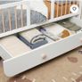 IKEA MYLLRA Cot with large drawer in white - Excellent Condition Image 6