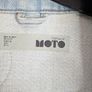 Topshop Moto Patch Distressed Denim Jacket UK 12 Image 2