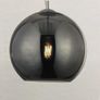 Ball Pendant - Chrome Metal & Smoked Glass Image 2