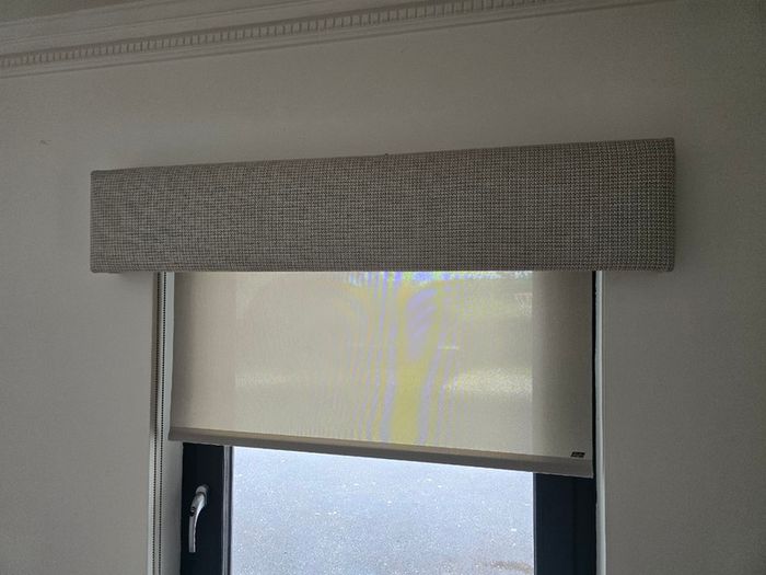 Roller Blinds with Upholstered Pelmets