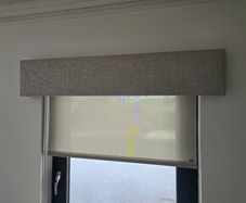 Roller Blinds with Upholstered Pelmets