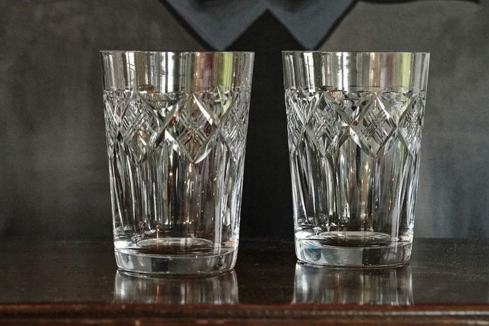 Vintage Edinburgh Crystal Glasses PAIR