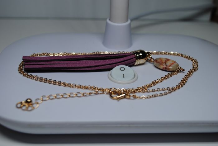 Boho Style. Leather Long Tassel Necklace with Natural Stone