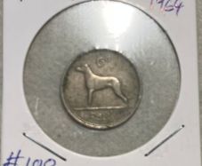 Irish Sixpence 1964
