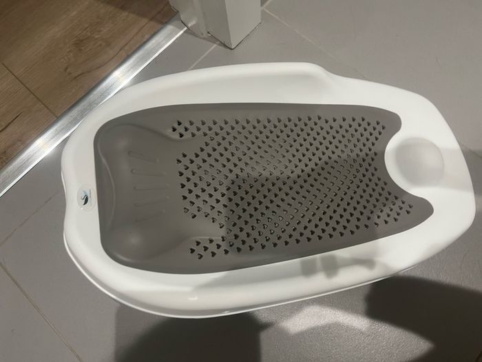 Foldable Baby Bath with Newborn Support White/Grey