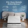Double Mattress 10 Inch Hybrid Memory Foam Mattresses 4FT6, 7 Zone Orthopedic Double Mattresses, Pocket Spring Medium Firm Hypoallergenic Fabric, with Motion Isolation, with OEKO TEX(135x190x25cm) Image 4