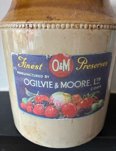 Vintage Ogilvie and Moore Stoneware Jar
